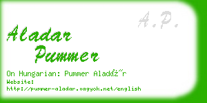 aladar pummer business card